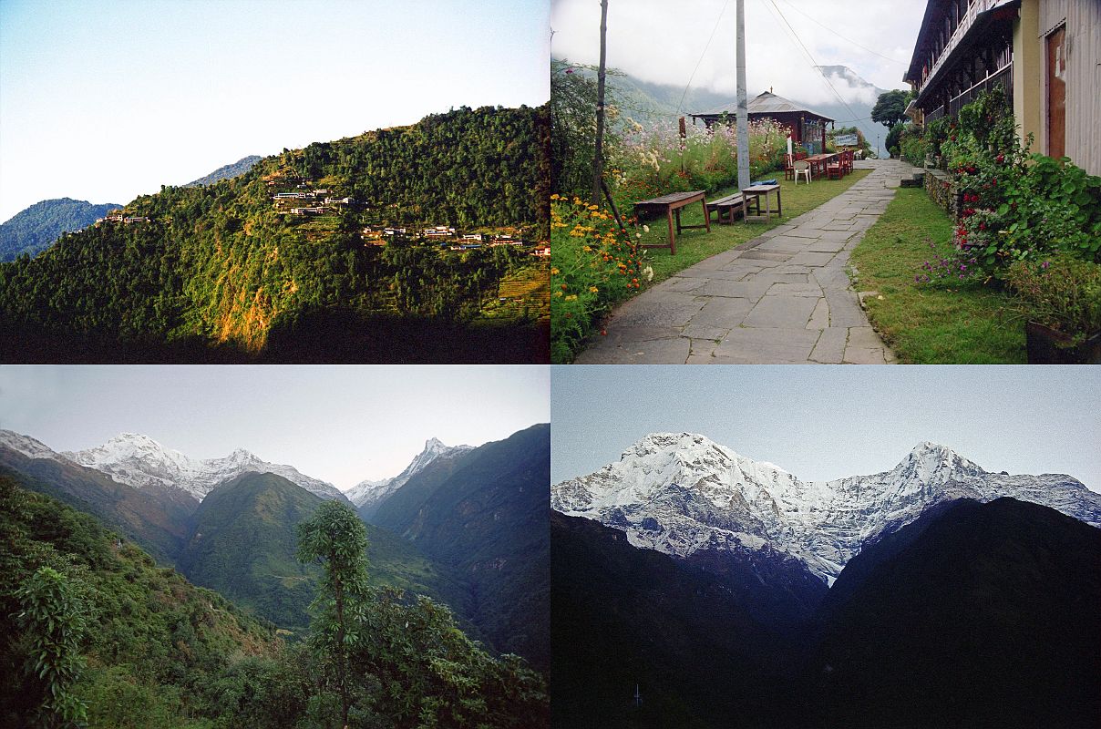 101 Chomrong. Annapurna South, Hiunchuli and Machupuchare From Chomrong Before Sunrise